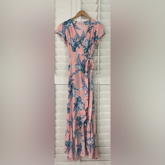 Anthropologie XIX Palm Tulum Wrap Dress - Picture 4 of 11